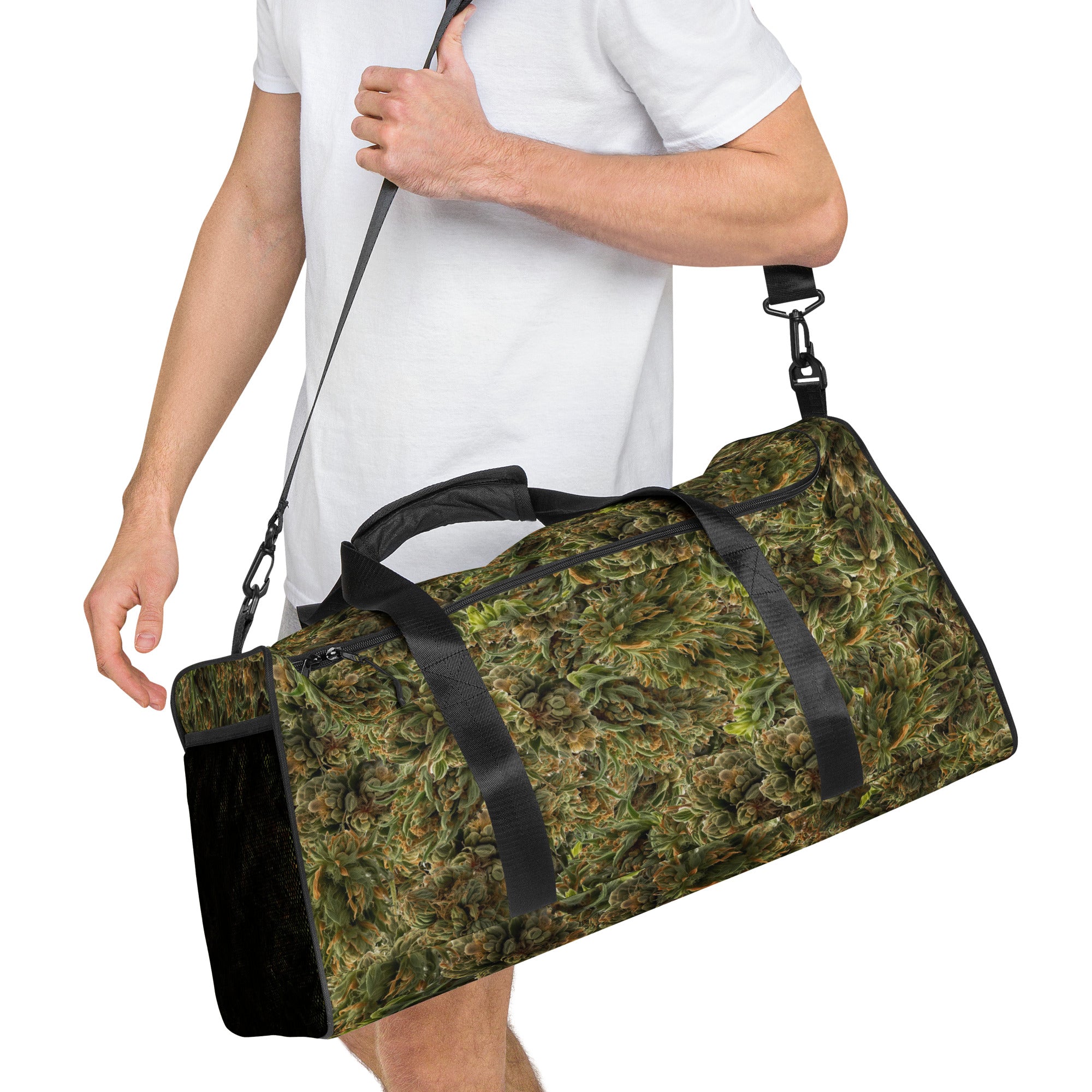 cannabis camo Duffle bag