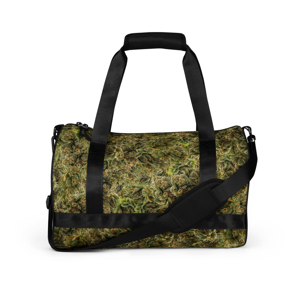 cannabis camo  gym bag