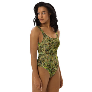 cannabis camo One-Piece Swimsuit