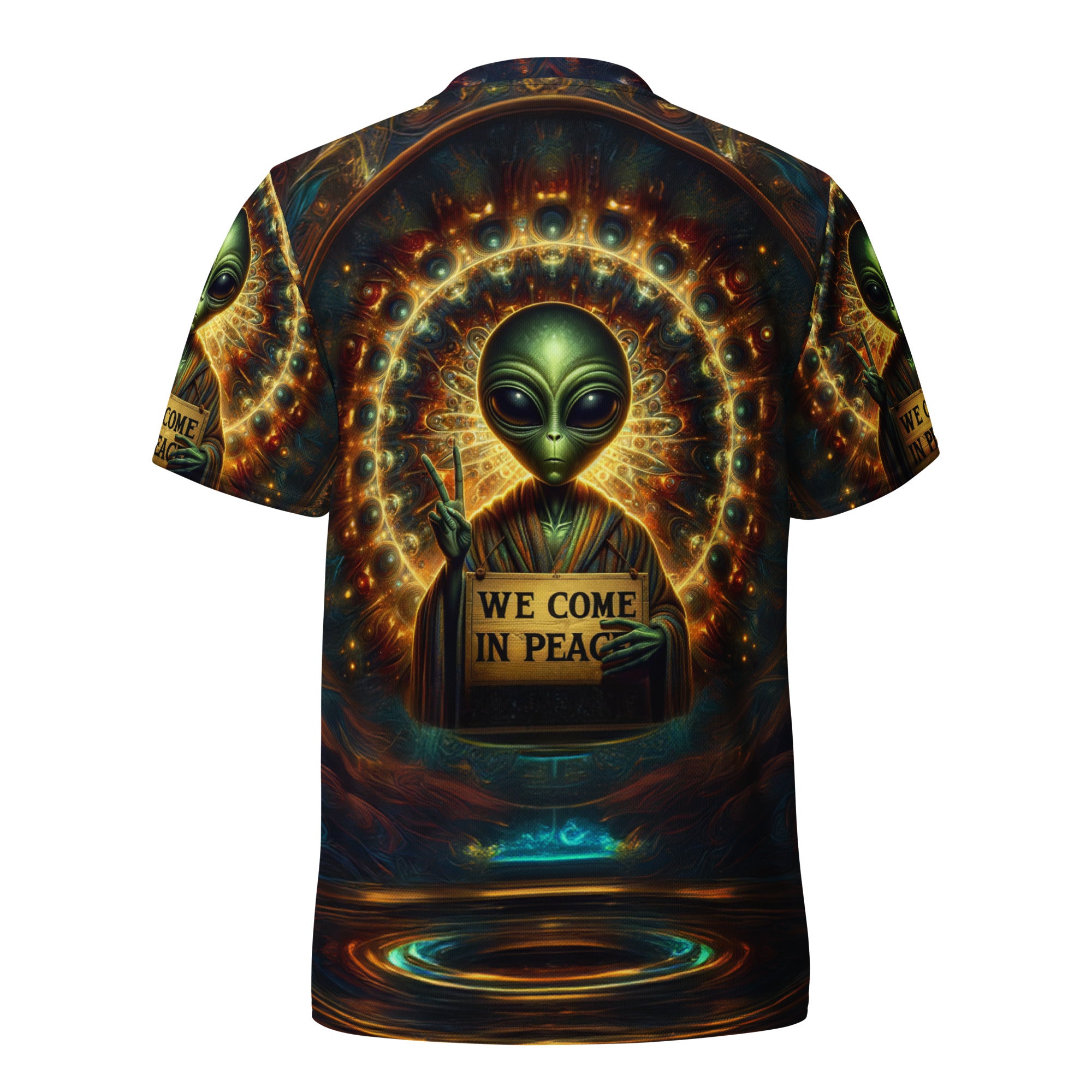 We Come in Peace unisex sports jersey