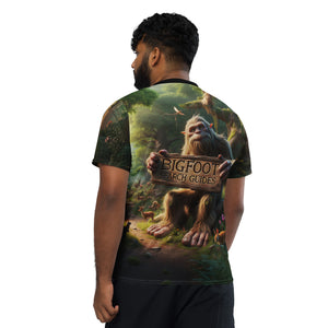 Bigfoot Search Guides in forest unisex sports jersey