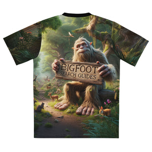 Bigfoot Search Guides in forest unisex sports jersey