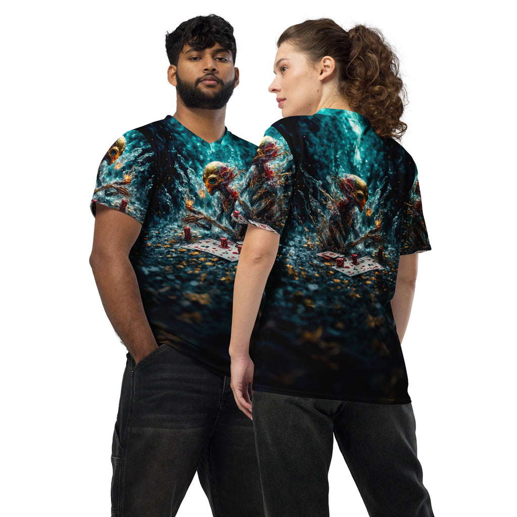 Poker Alien unisex sports jersey