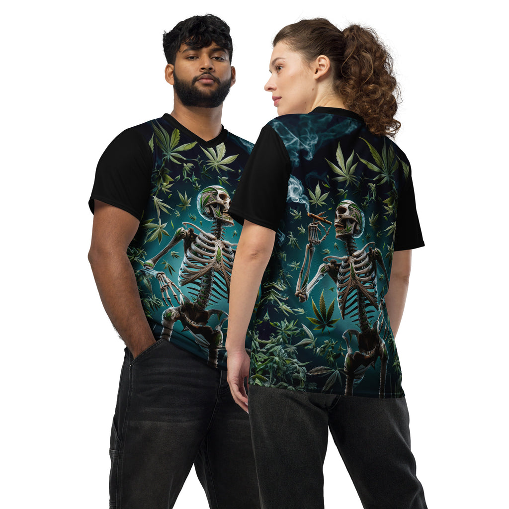 Skeleton Smoking unisex sports jersey