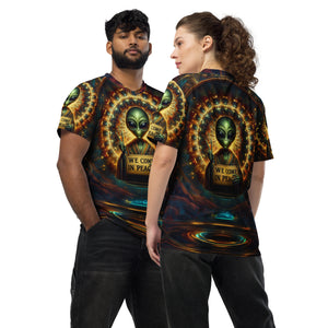 We Come in Peace unisex sports jersey