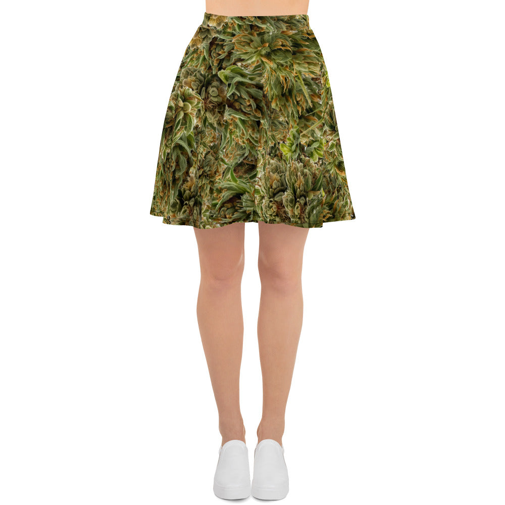 cannabis camo Skater Skirt