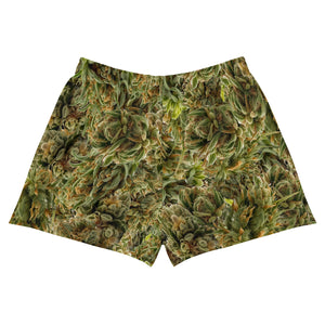 cannabis camo Women’s Recycled Athletic Shorts