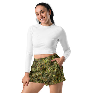 cannabis camo Women’s Recycled Athletic Shorts