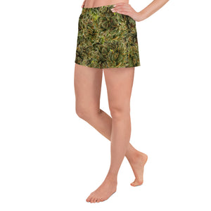 cannabis camo Women’s Recycled Athletic Shorts