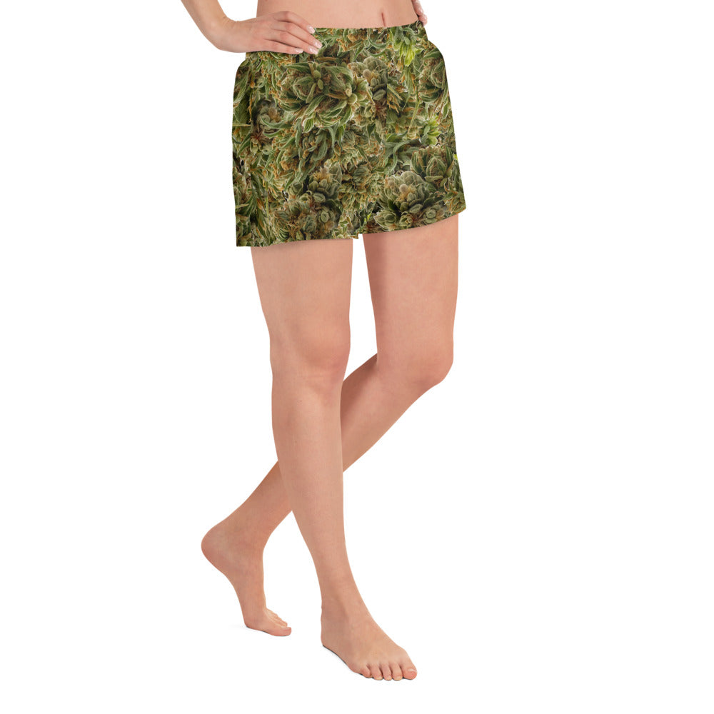 cannabis camo Women’s Recycled Athletic Shorts