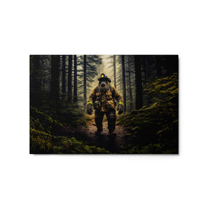 Bigfoot tribute to the fire fighters Metal print