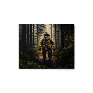 Bigfoot tribute to the fire fighters Metal print