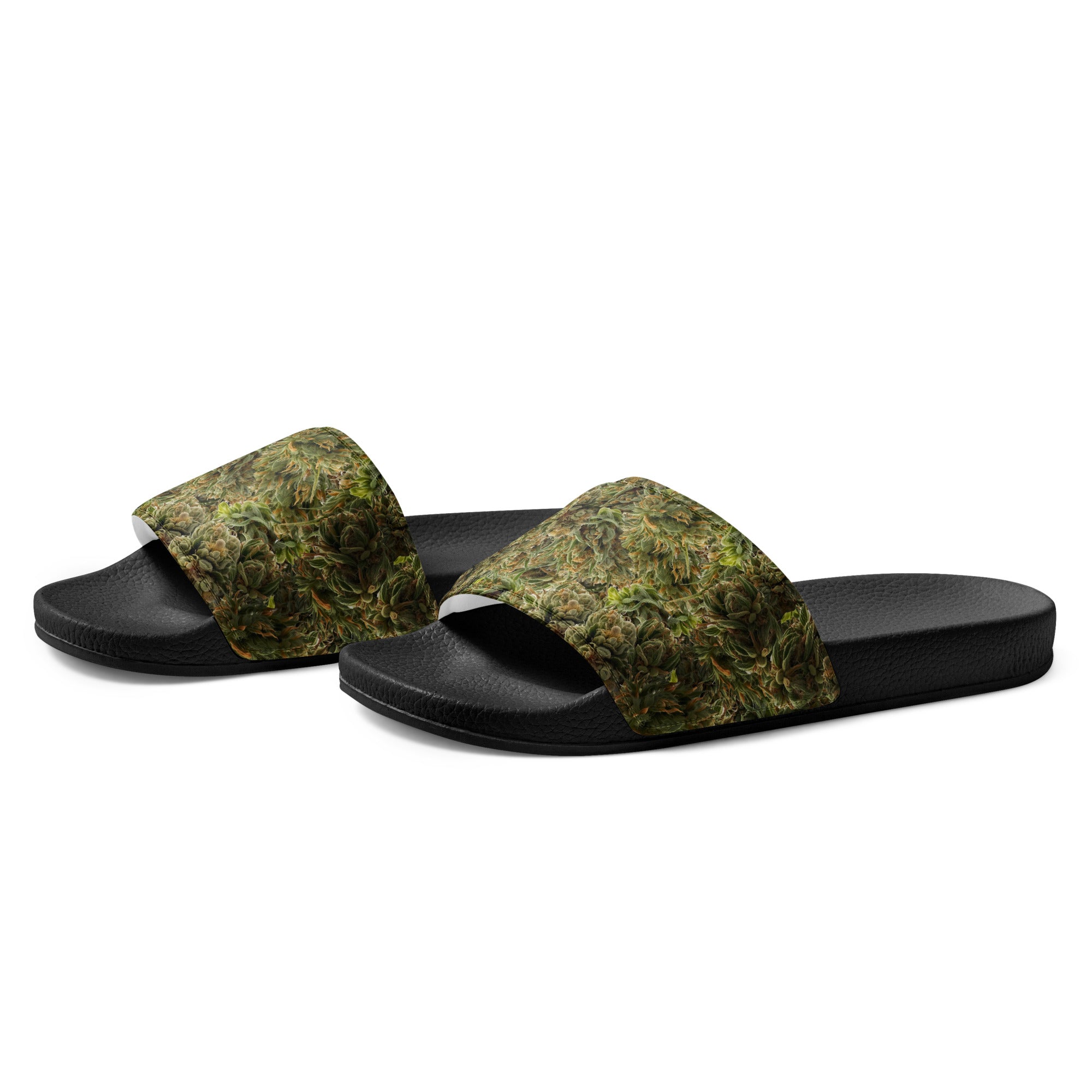 cannabis camo Men’s slides