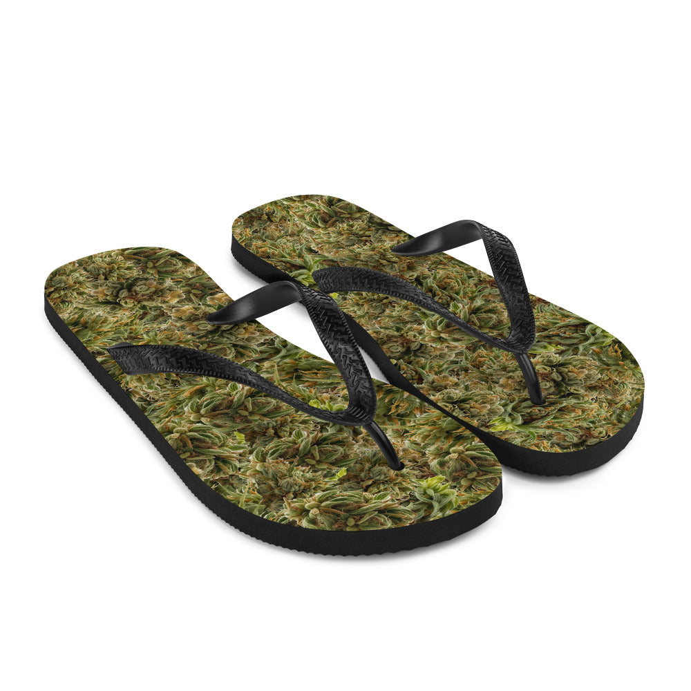 cannabis camo Flip-Flops