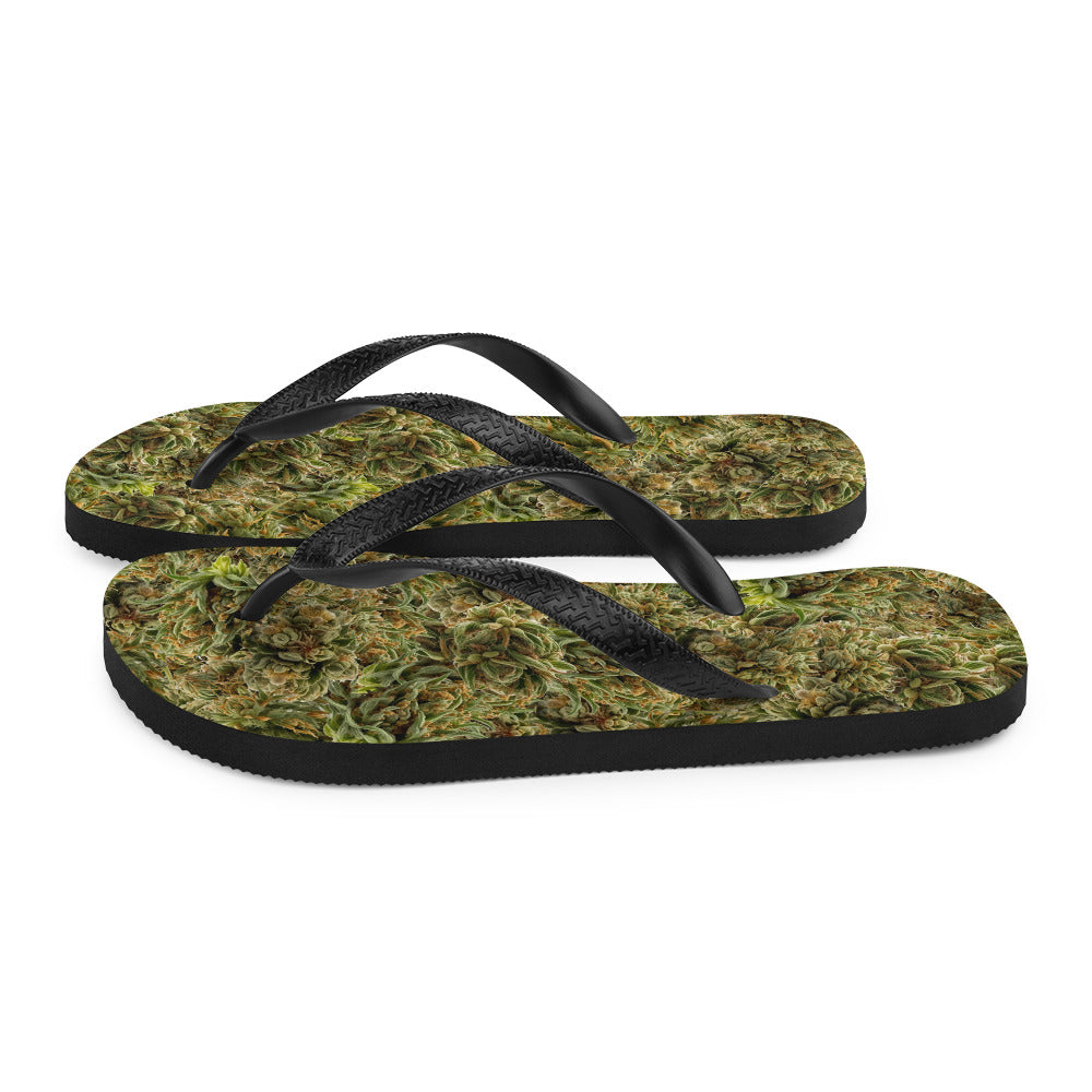 cannabis camo Flip-Flops