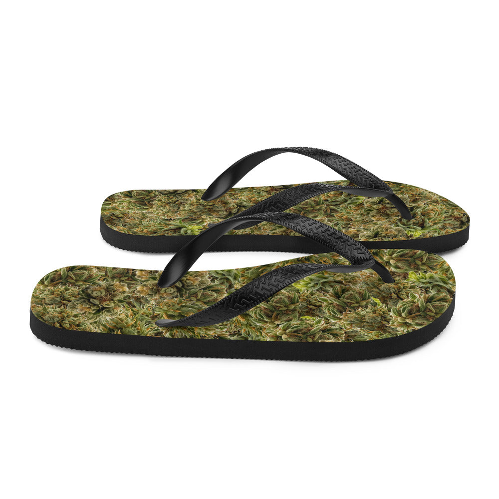 cannabis camo Flip-Flops