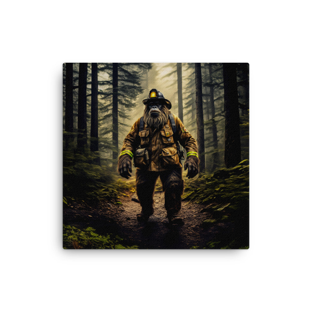 Bigfoot Tribute to firefighters Thin canvas