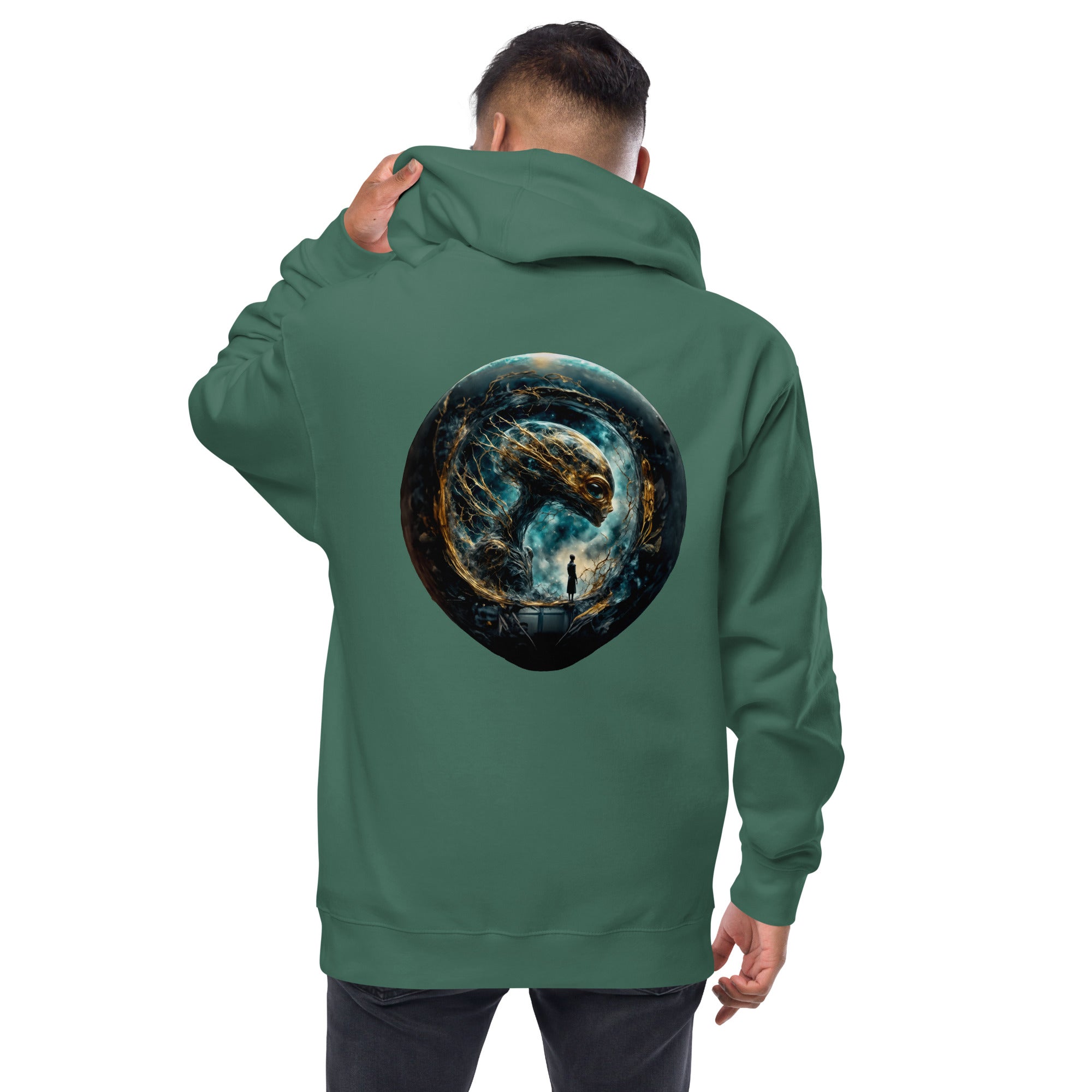 Alien Unisex fleece zip up hoodie