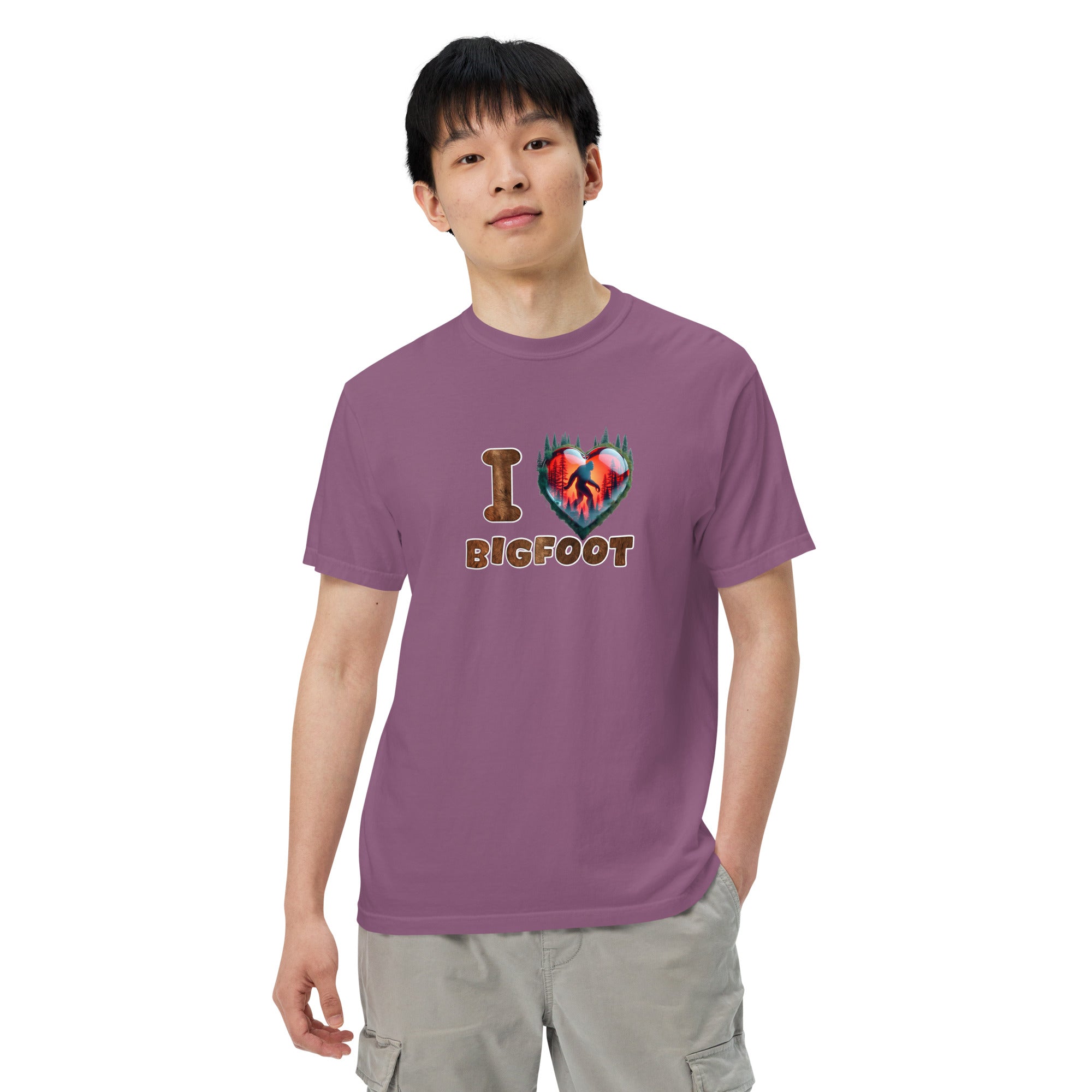 I love Bigfoot Unisex garment-dyed heavyweight t-shirt