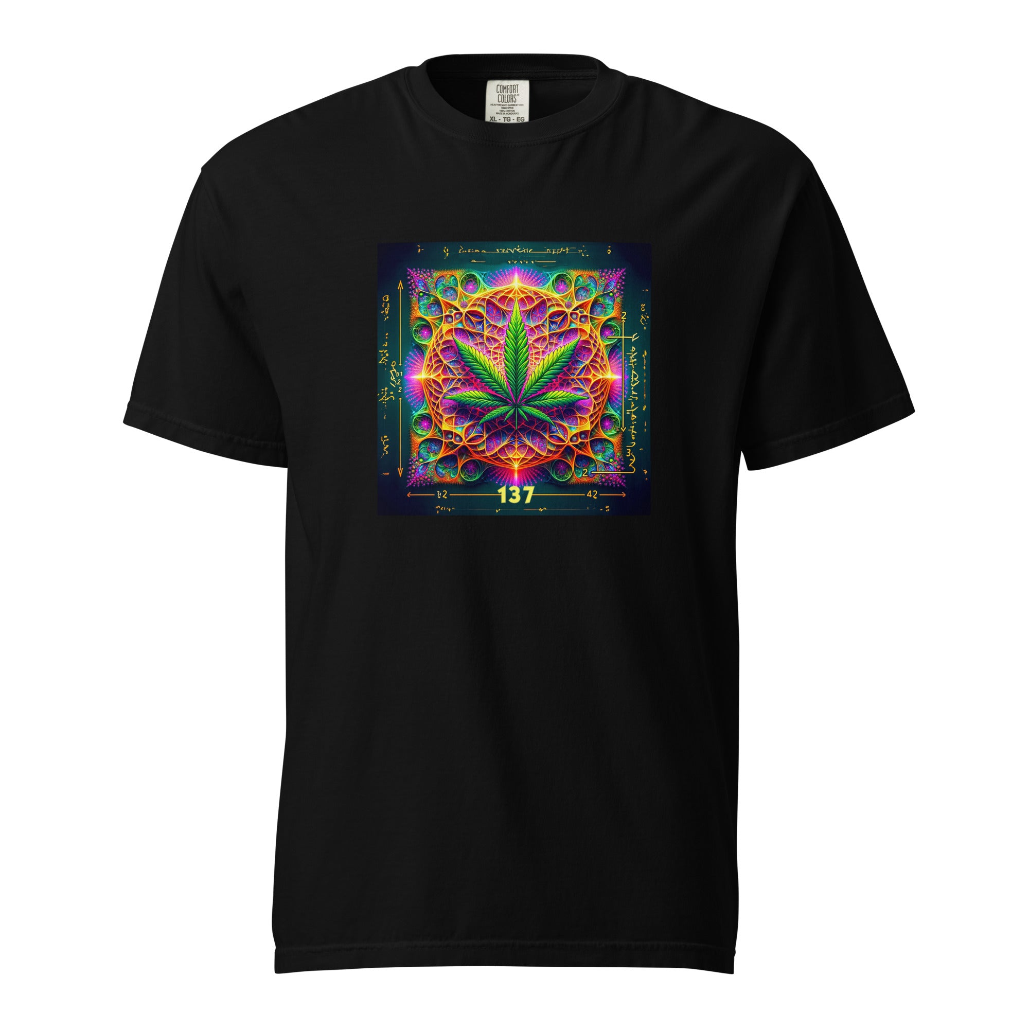 Sommerfeld constant with cannabis leaf Unisex garment-dyed heavyweight t-shirt