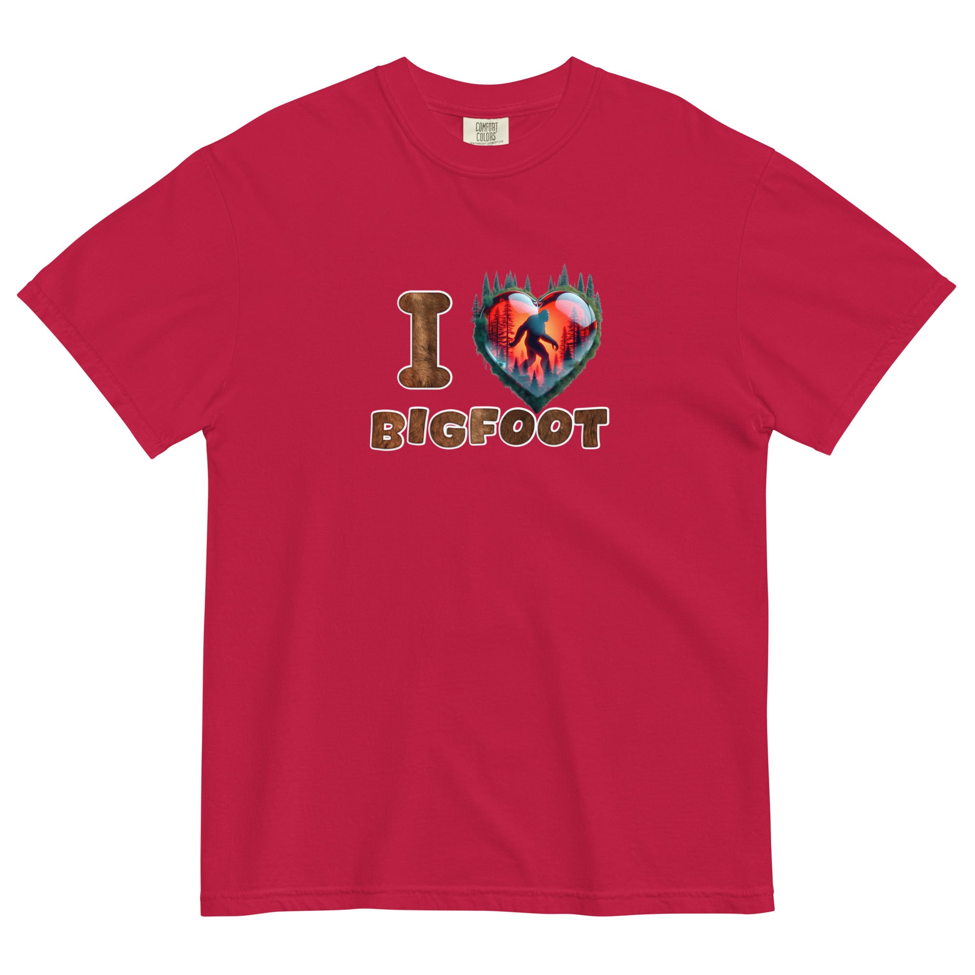 I love Bigfoot Unisex garment-dyed heavyweight t-shirt