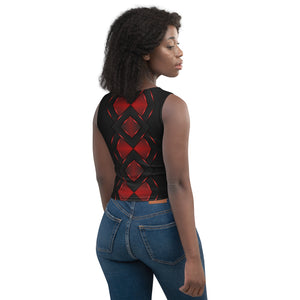 Be Dangerously Happy Black Red Armor 4 Crop Top