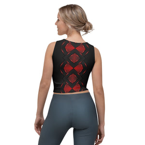 Be Dangerously Happy Black Red Armor 4 Crop Top