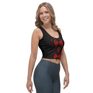 Be Dangerously Happy Black Red Armor 4 Crop Top