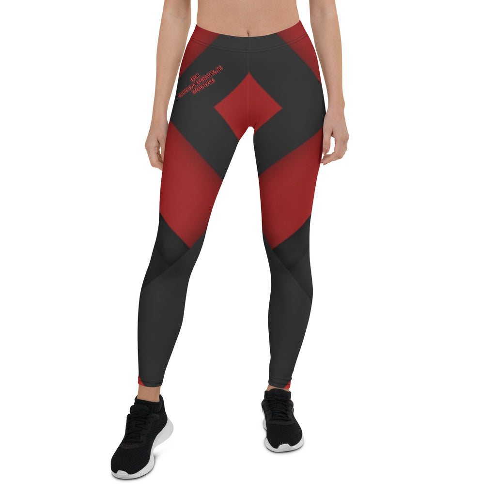 Be Dangerously Happy Black Red Armor 2 Leggings