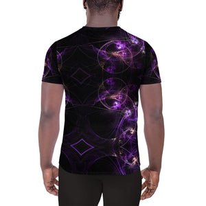 Fractal Circles Men's Athletic T-shirt