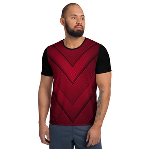 Red Layered Arrows  Athletic T-shirt