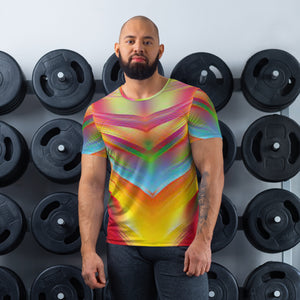 Melting Rainbow Men's Athletic T-shirt