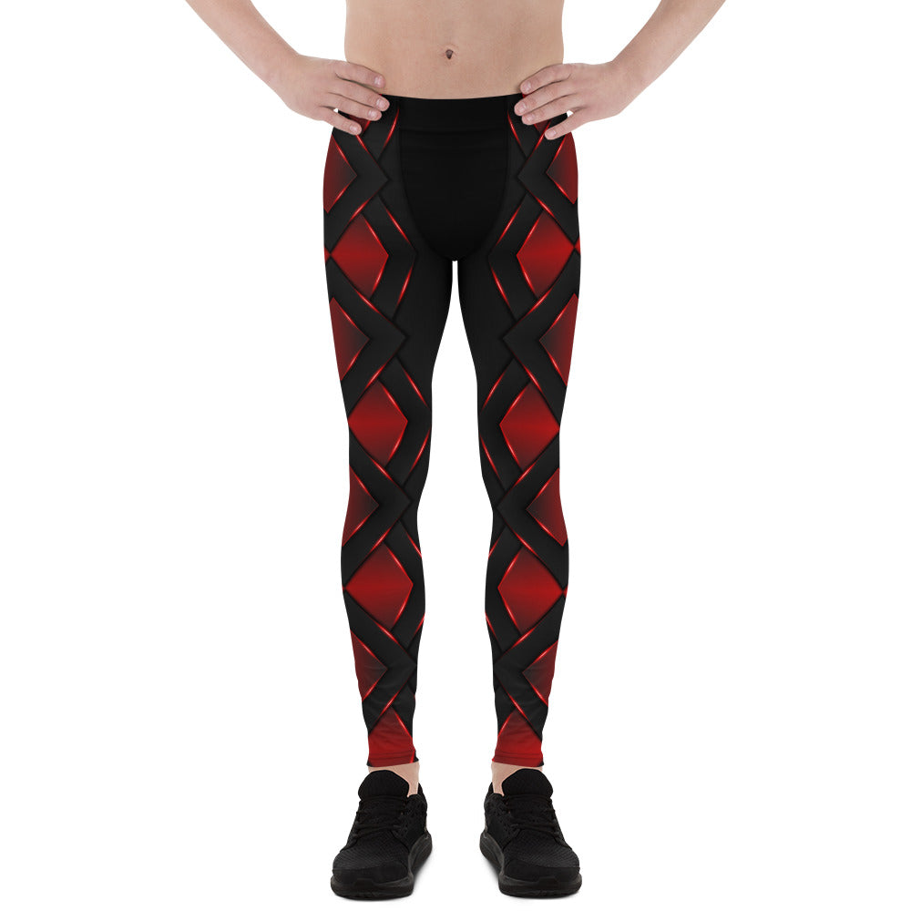 Be Dangerously Happy Black Red Armor 4 Men's Leggings