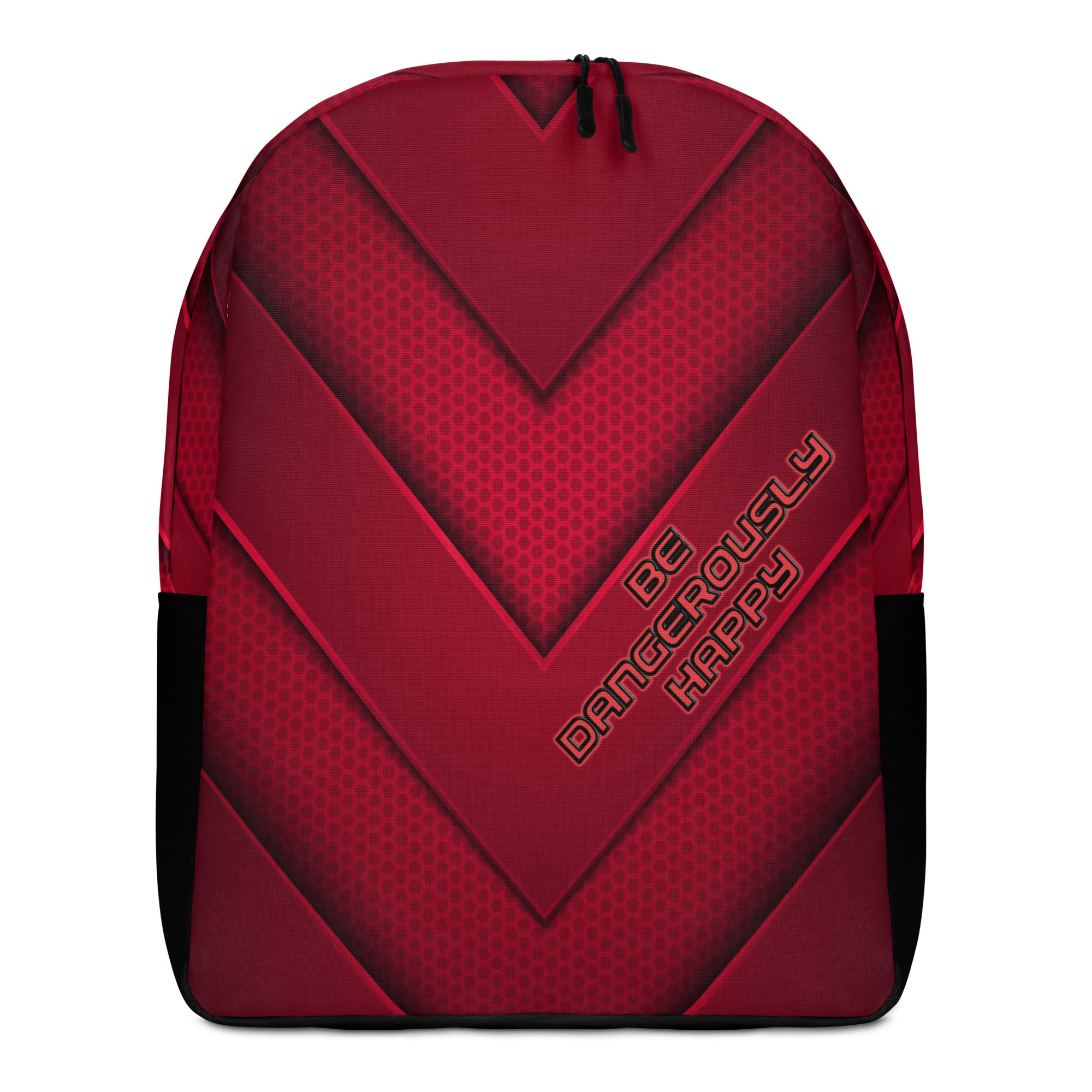 Red Layered Arrows  Minimalist Backpack