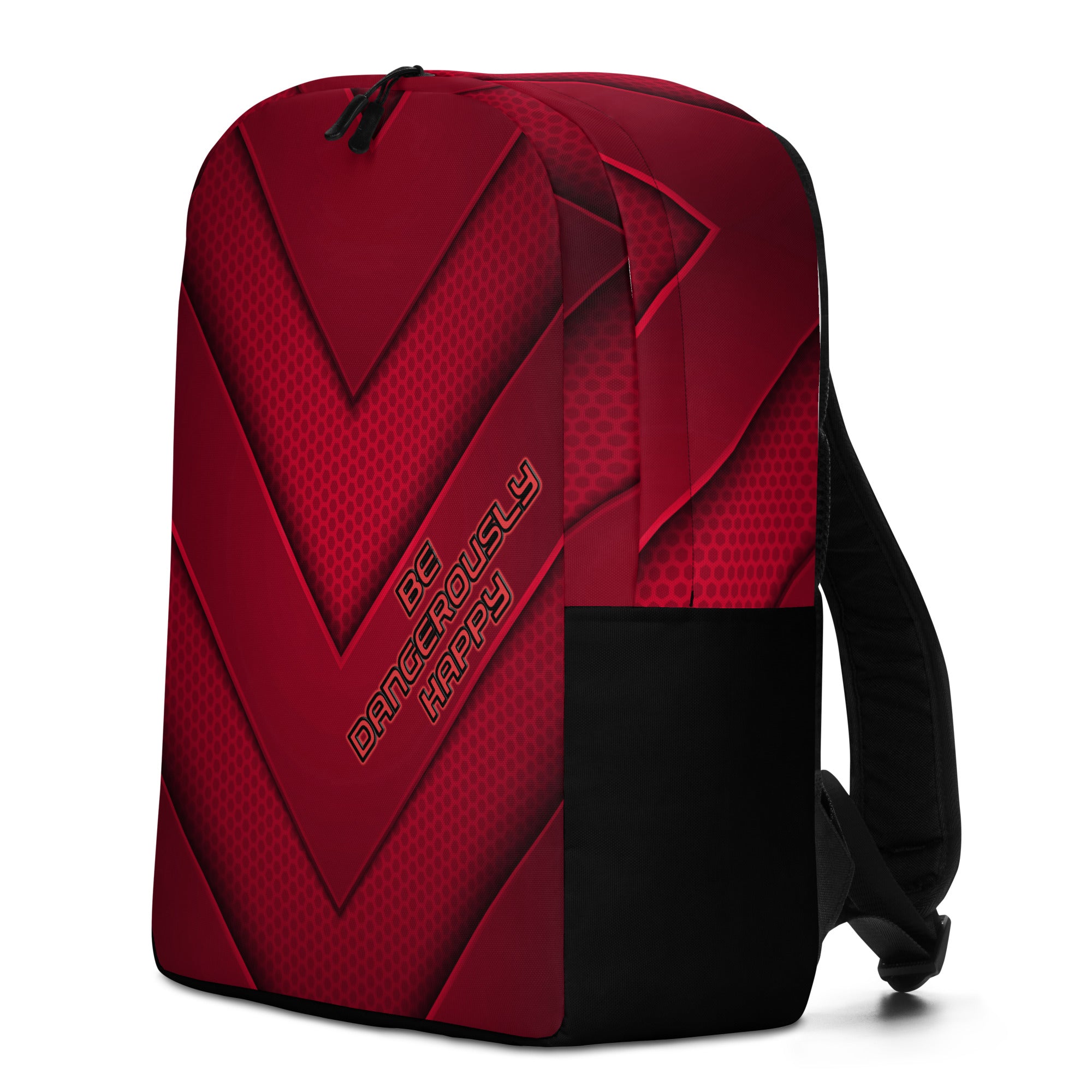 Red Layered Arrows  Minimalist Backpack