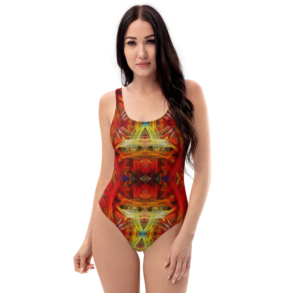 Fractal Lines One-Piece Swimsuit