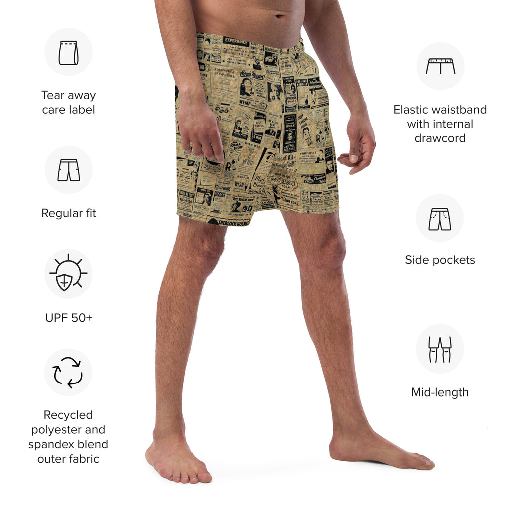 Yesterdays News Men's swim trunks