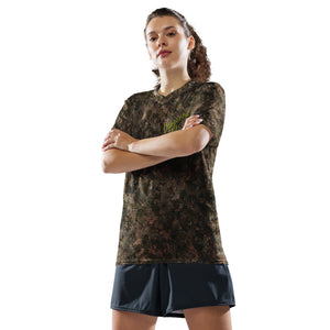 Dangerously Happy Tech Camo Recycled unisex sports jersey