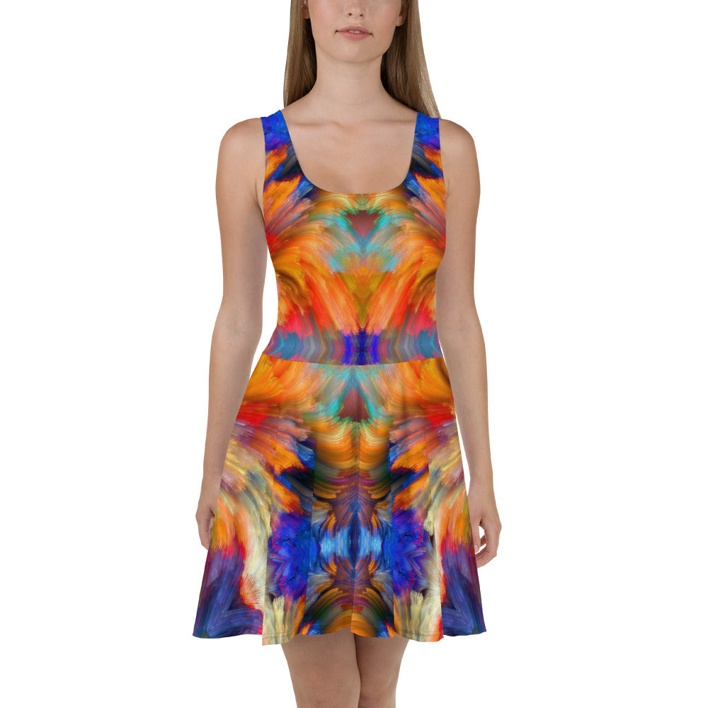 Color Kaboom Skater Dress