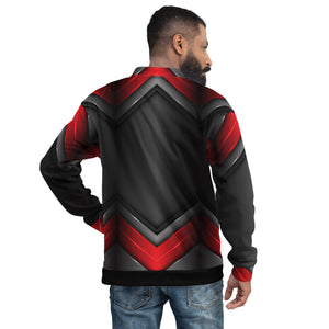 Be Dangerously Happy Black Red Armor 3 Unisex Bomber Jacket