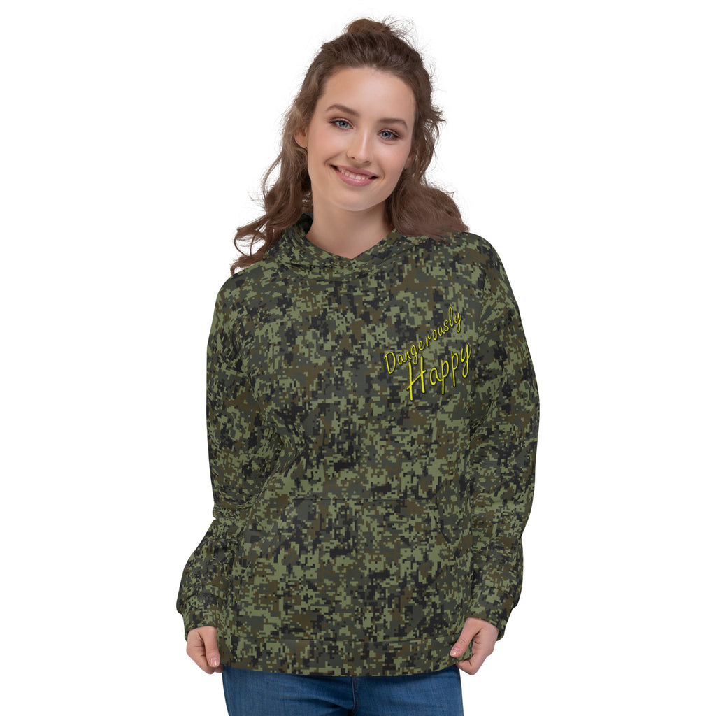 Dangerously Happy Camo Unisex Hoodie