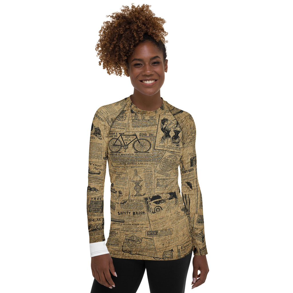 Yesterdays News Women's Rash Guard