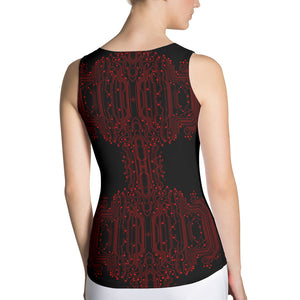 Black Red Inline Circuit Tank Top