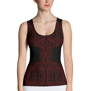 Black Red Inline Circuit Tank Top