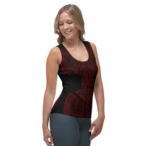 Black Red Inline Circuit Tank Top