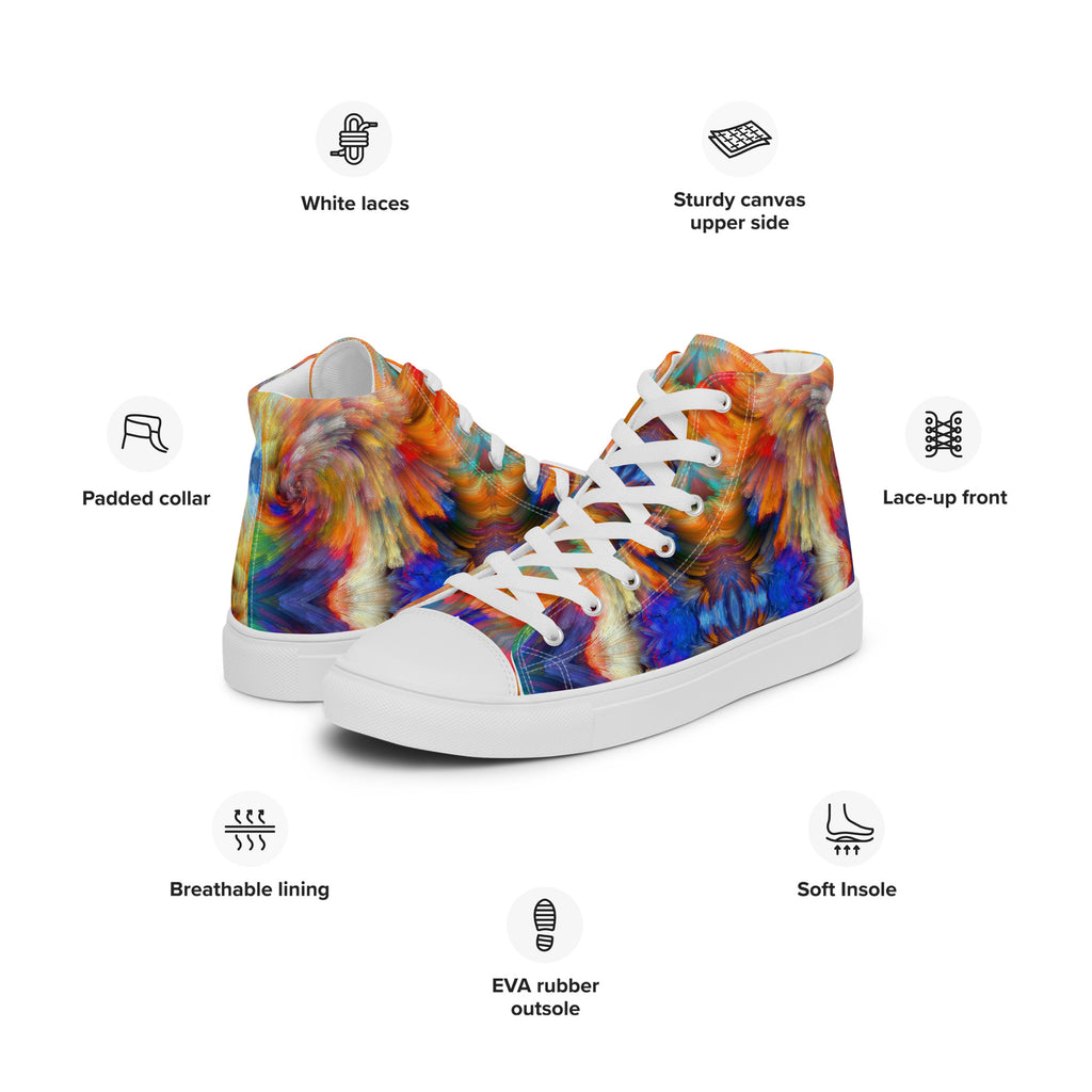 Color Kaboom Men’s high top canvas shoes