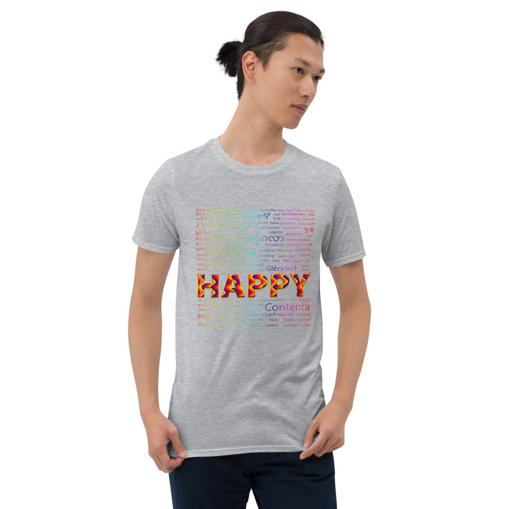 Dangerously Happy Language Short-Sleeve Unisex T-Shirt