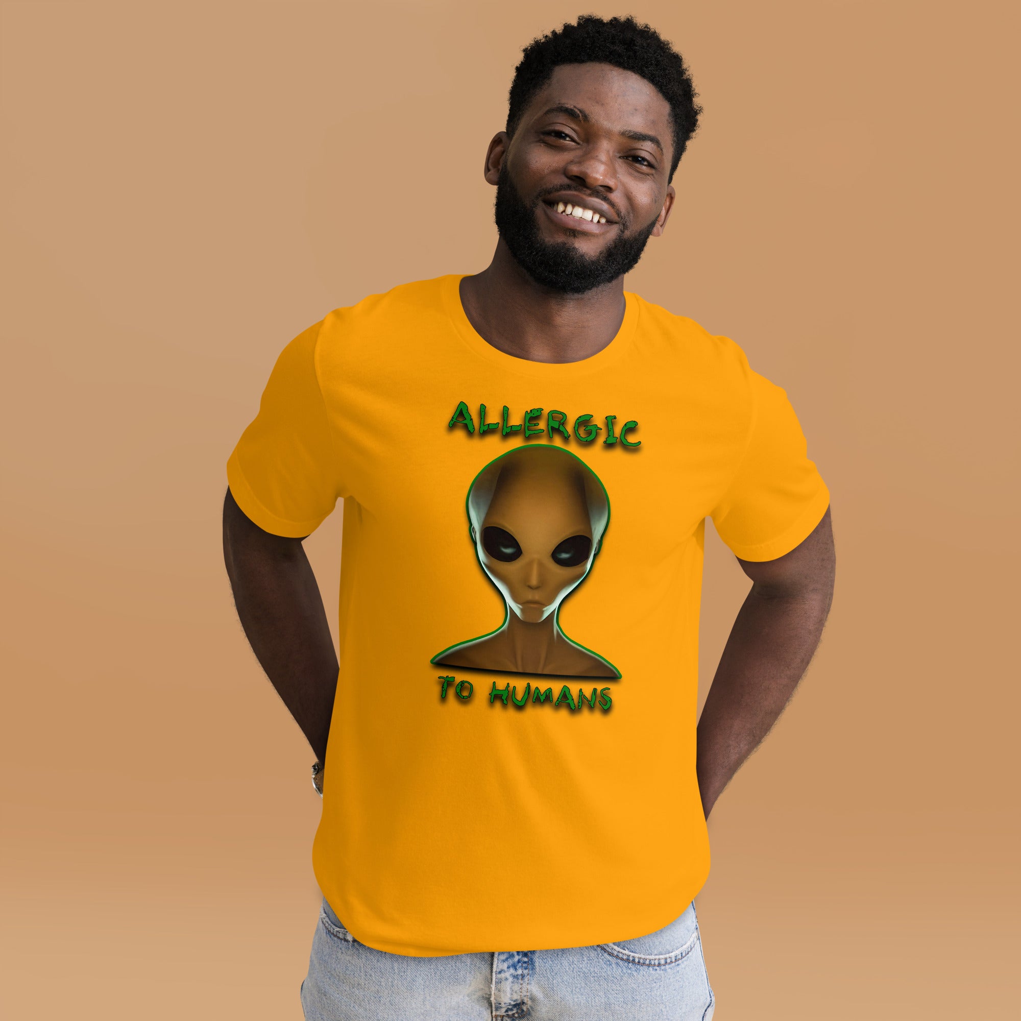 Allergic to humans Unisex t-shirt