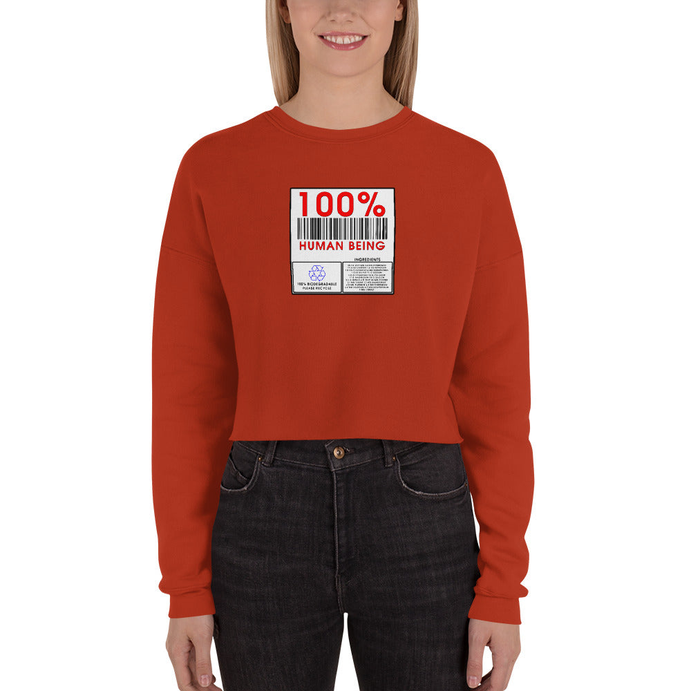 100% Human Crop Sweatshirt